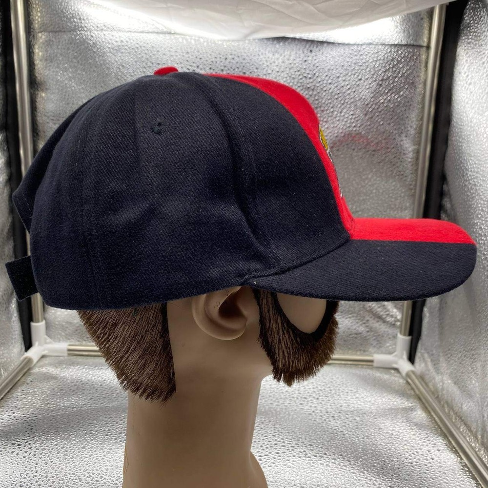 Nike University of Maryland Terrapins Men OS Navy Red Vertical Stripe Swoosh Hat - Picture 5 of 10